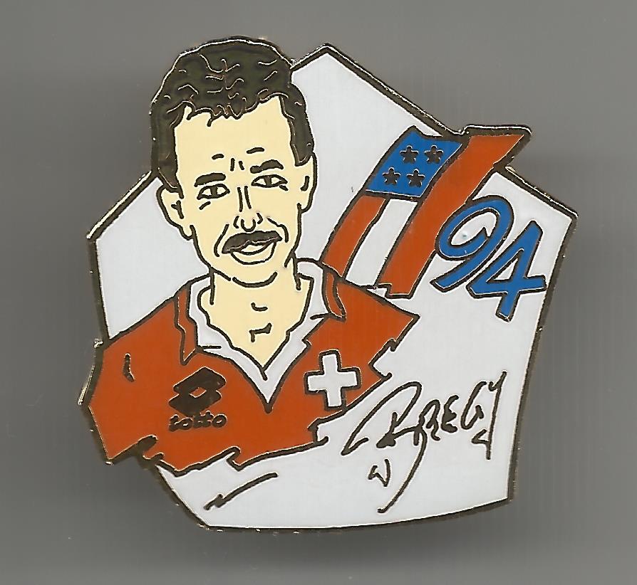 Badge Switzerland Player Bregy World Cup 1994